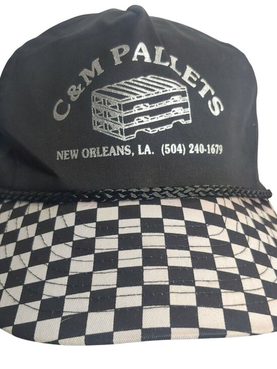 Nissin Other - Vintage Nissin C&M Pallets New Orleans LA Checkered Black White Cap Retro Hat